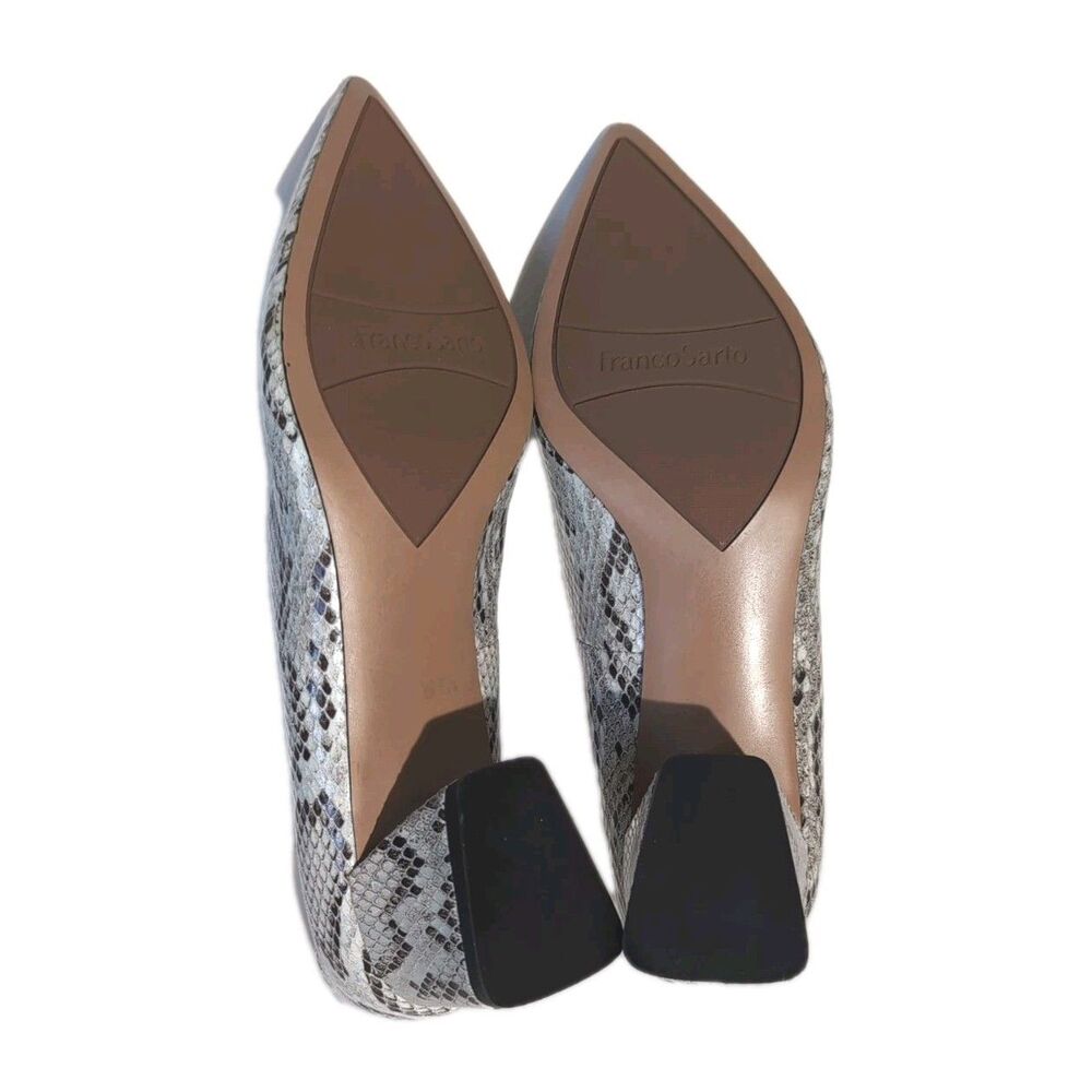 Franco Sarto Snakeskin Women's Heels size 9.5 With 2 Inch Block Heels - Picture 6 of 10